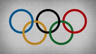 The five Olympic rings.